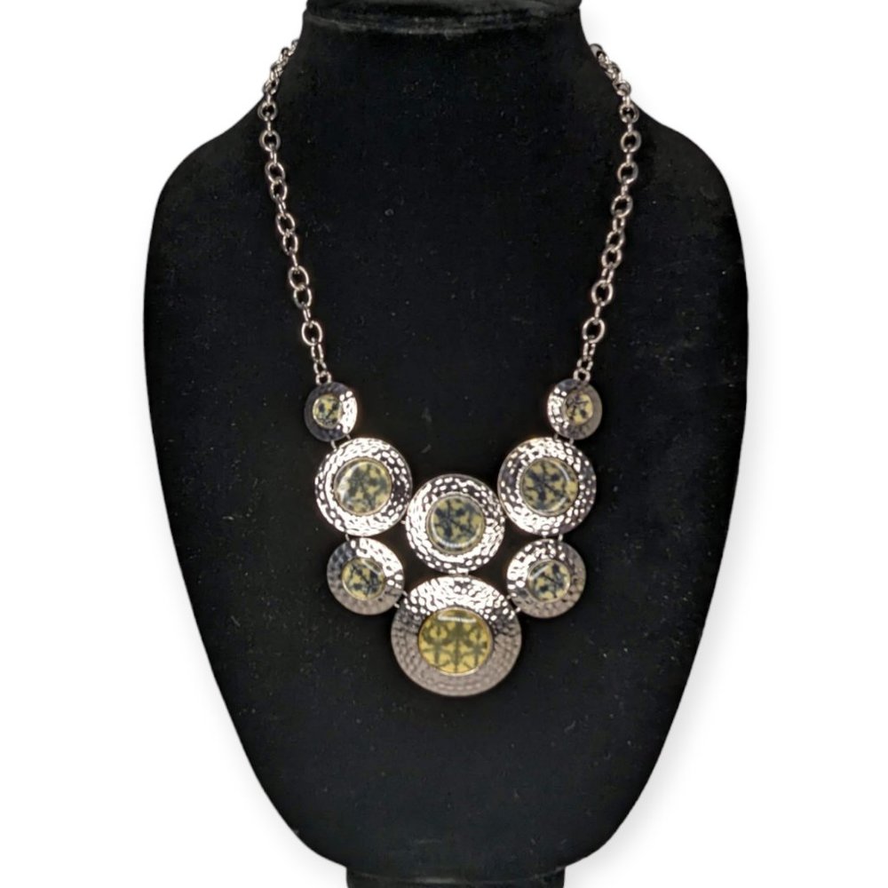 Ruby Rd. Silver & Blue Circles Necklace